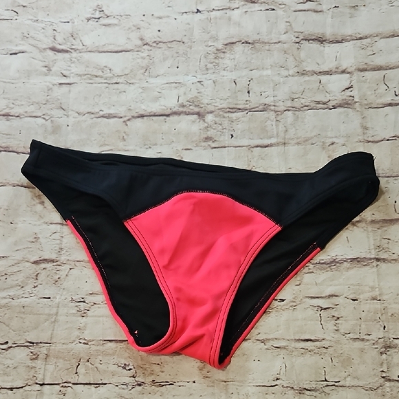 CLEARANCE 🔥Victoria's Secret LOVE PINK S Black‎ Bikini Bottom Swim Lined Medium - Picture 1 of 3